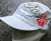Roxy Cap Mütze für Frauen Ungetragen Hellblau Pink